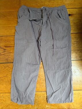 Free People Lilac Pinstripe Cargo Pants